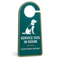 Service Dog in Room hotel door hanger, teal with dog silhouette